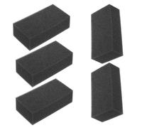 TEHAUX Éponge Coupe de Cheveux 5 Pièces Brosse Nettoyante Noire pour Salon de Coiffure et Barbier Poils Effilochés Souples