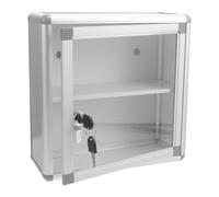 TEHAUX Étui à Pharmacie Mural Verrouillable en Aluminium Mallette de Rangement Multi-Niveaux pour Remède Grand Coffret Portable pour Maison et Bureau