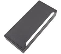 TEHAUX Étui à Stylos en Cuir Noir, Porte-Stylo Délicat pour Adultes, Boîte à Crayons Compacte Couvercle Sécurisé, Usage Professionnel et Présent D’Affaires, Format Portable, Bureau