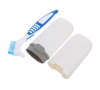 TEHAUX Étui de Voyage pour Brosse à Dents Double Face Bleu et Blanc Porte-Brosse à Dents Portable avec Boîte de Rangement Poils Souples Spécial Dentier pour Déplacements et Voyages