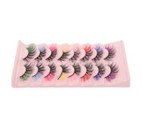 TEHAUX Faux Cils Naturels Colorés 8 Paires Extensions de Cils à Faire Soi-Même Bouquets de Cils pour Femmes Maquillage des Yeux pour Prendre des Photos et Fêtes