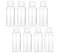 TEHAUX Flacons Cosmétiques Vides Bouteilles de Voyage Portables et Étanches en Plastique Pet Lot de 8 50ml Couleur Aléatoire pour Shampooing Sec en Déplacement