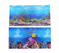 TEHAUX Fond Aquarium Adhésif Double Face en Papier Épais Image Décorative 3D Non Réfléchissante pour Créer Un Décor Réaliste et Élégant Votre Aquarium