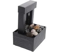 TEHAUX Fontaine Intérieur Décorative Cascade Petite Fontaine Eau de Bureau Zen avec Circulation Automatique pour Maison Bureau