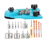 TEHAUX Foret Diamant Creux Kit de Trépan pour Carrelage Verre Céramique Marbre Perçage Précis et Adapté pour Porcelaine et Surfaces Dures