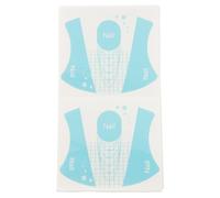 TEHAUX Formulaire D'extension D'ongles Autocollantes Bleu en Pvc 100 Feuilles et Guide Pratique Protection pour Nail Art DIY