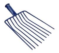 TEHAUX Fourche à Neuf Dents et Étaler Sol Dur en Acier Robuste pour Jardinage, Outil sans pour Ramasser Charbon à Usage Domestique et Jardin