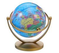 TEHAUX Globe Terrestre Rotatif Décoratif pour Bureau avec Support Stable, Carte Monde Claire, Outil Pédagogique pour Salle de t Décoration