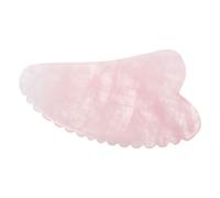 TEHAUX Grattoir Visage et Corps Outil de Raclage en Quartz Rose Imitation, Plaque de Massage Texture Lisse et Résistante pour Soulager Muscles du Dos Pieds