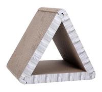 TEHAUX Griffoir Angles Multiples Pliable Triangulaire en Carton Ondulé pour Chat à 6 Faces Utilisables pour Protection des Meubles, pour Chatons et Chats D'intérieur