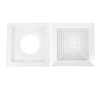 TEHAUX Grille D'aération Murale Carrée en Abs avec Verrou à Ressort, Compatible Polyvalente, Installation Facile pour Ventilation de Plafond ou Extraction Murale, Blanc Élégant