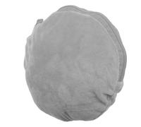 TEHAUX Housse Souple pour Bouillotte Ronde en Peluche Gris Fermeture Éclair, Chauffe-mains Isolant et Anti-brûlure pour Activités D'hiver