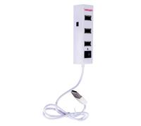 TEHAUX Hub USB 4 Ports USB 2.0 Multiport Compact Léger Coque Abs Dissipation Thermique pour Ordinateur Portable PC Bureau Disque Dur Souris Couleur Aléatoire