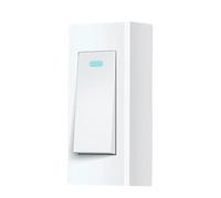 TEHAUX Interrupteur Mural Unipolaire Blanc 10 A 220 V pour Lampe | Commande d'Éclairage AC avec Voyant, Format 8,80 x 4,00 x 2,40 cm