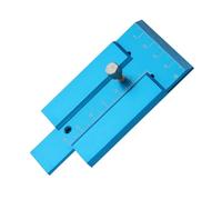 TEHAUX Jauge de Hauteur pour Menuiserie Alliage Aluminium Règle Métrique Compacte et Légère avec Fixation à Vis Outil de Mesure Précis pour Charpentiers Couleur Bleu Ciel