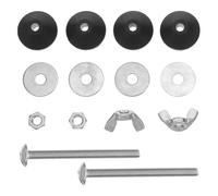 TEHAUX Jeu de Vis de Fixation pour Siège de Toilette M6 en Acier Inoxydable 304 avec Joint Étanche et Caoutchouc, 2 Sets Robustes pour Réservoir Wc