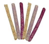 TEHAUX Jouets à Mâcher pour Petits Animaux 6pcs Bâtons en Farine d'herbe pour Lapins et Cobayes, Régulent Le Métabolisme, Pratiques et Sûrs pour Usage Quotidien