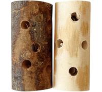 TEHAUX Jouets à Mâcher pour Petits Animaux en Bois de Pommier Naturel 2pcs, Outil de Meulage des Dents Décoratif et Anti-Ennui pour Hamster et Cobaye la Maison