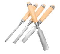 TEHAUX Kit 4 Couteaux à Sculpter le Bois 6-24 MM en Acier Haute Résistance Ciseaux à Bois Semi-Circulaires pour Sculpture Manuelle Modélisation Argile et Gravure Outils Polyvalents