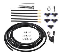 TEHAUX Kit D’arrosage Automatique à Buse Orientable, Réglage Précis | Jardin et Serrage, PE et Cuivre, Raccords Inclus, Outil de Coupe Fourni, Noir