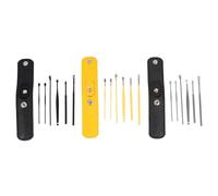 TEHAUX Kit de 18 Pièces Cuillères à Oreille en Acier Inoxydable Spirale pour Retrait de Cérumen et Massage du Conduit Auditif, Portable pour Usage Quotidien et Voyage