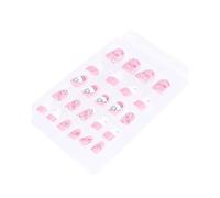 TEHAUX Kit de 24 Faux Ongles Autocollants pour Garçon et Filles, Manucure Complète en Abs Écologique, sans Odeur, Design Adhésif Facile à Appliquer, pour Nail Art Créatif et Décoration