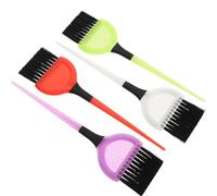 TEHAUX Kit de 4 Brosses à Teinture pour Cheveux, Accessoires de Coloration Capillaire Poils Uniformes, Poignée Ergonomique, Outils Professionnels pour Soins Capillaires Couleur Aléatoire