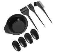 TEHAUX Kit de Coloration Capillaire 5 Pièces Noir Peigne Colorant Bol Épais Anti-Débordement et Accessoires de Soins Capillaires pour Teinture Maison Mèches et Balayages