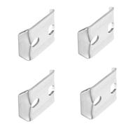 TEHAUX Kit de Fixation Surface Lisse 4 Pièces en Acier Inoxydable Argenté Capacité de Charge Élevée, Espacement des Trous 15mm, Style Moderne pour Porte-serviettes de Salle de Bain