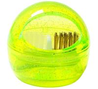 TEHAUX Kit de Nettoyage pour Ponceuse à Ongles Brosse Amovible Jaune Citron Nettoyeur de Forets pour Clous Boîte de Brosses pour Manucure Outil Pratique pour Entretien des Embouts de
