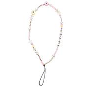 TEHAUX Lanière de Téléphone Perlée avec Charme Étoile Tour de Cou pour Clés et Accessoires Bracelet Antidérapant pour Femmes et Filles