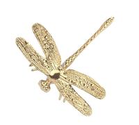 TEHAUX Libellule Bouton de Placard Décoratif Antique, en Cuivre Doré | Poignée Seul Trou, Style Délicat et Unique, pour Armoire à Chaussures et Tiroir de Bureau