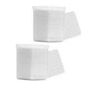 TEHAUX Lingettes en Coton Blanc pour Extensions de Cils 400 Pcs, Fibres Chimiques Douces, Nettoyage pour Peau et Flacon de Colle, Lot de 2 Boîtes