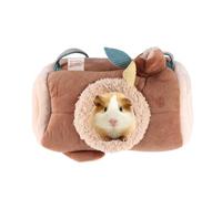 TEHAUX Lit Suspendu en Velours Forme Souche Trou pour Petits Animaux comme Hamster et Hérisson, Confortable et Offrant Un Espace Privé la Cage