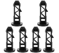 TEHAUX Loquets en Plastique Accessoires Pratiques pour Poubelle Noire Compatibilité Large Installation Facile 6 Pièces pour Couvercle de Poubelle Extérieure