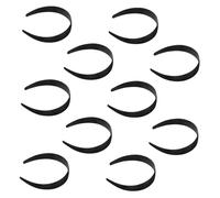 TEHAUX Lot de 10 Bandeaux Larges en Plastique Noir pour Femmes et Filles, Matériau Polycarbonate Robuste, Liberté Créative pour Accessoires Cheveux Quotidien
