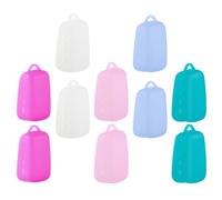 TEHAUX Lot de 10 Housses de Brosse à Dents en Silicone Souple Multi-Couleurs Protège-Têtes Anti-Poussière Légères et Adaptées au Voyage