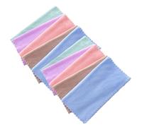 TEHAUX Lot de 10 Lingettes Démaquillantes en Microfibre Douce 25X25 CM Serviettes Réutilisables Visage en Polaire Corail Nettoyage du Maquillage pour Usage Quotidien Couleur Aléatoire