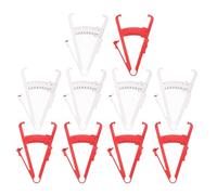 TEHAUX Lot de 10 Pinces à Plis Cutanés Rouge et Blanc Outil Portable de Mesure Précise de L’Épaisseur de Graisse Corporelle Accessoire Fitness pour Suivi Corporel et Évaluation Masse
