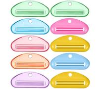 TEHAUX Lot de 10 Presse-Tubes de Dentifrice Manuels Multicolores Extrudeurs Compacts pour Tubes Outil Rouleau Pratique pour Salle de Bain des Déchets et Usage Domestique
