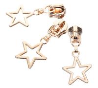 TEHAUX Lot De 10 Tirettes De Fermeture Éclair Métalliques Dorées Étoile Pour Vêtements Paquet Réparation Accessoires Kit De Rechange Usage Quotidien Randonnée Hiver