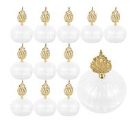 TEHAUX Lot de 12 Boîtes à Friandises Transparentes D'encensoir Décor Doré Boîte Ronde à Fond Plat D’emballage Présent pour Mariage Anniversaire et Fête