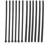 TEHAUX Lot de 12 Coussinets D'oreilles pour Lunettes en Silicone Souple Antidérapant, Tailles N°2 et N°3, Protection des Branches Fines, Accessoires Confortables pour Branches Noires,