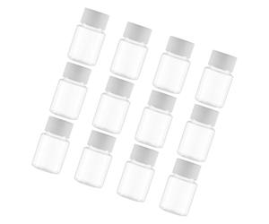 TEHAUX Lot de 12 Flacons de 30 Ml en Plastique Transparent avec Bouchons Étanches Récipients à Remède Pratiques pour Voyage Stockage Sécurisé de Pilules et Liquides Usage Personnel et