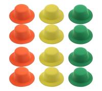 TEHAUX Lot de 12 Pinces à Cheveux pour Garçon et Filles en Tissu Léger Mini Chapeaux Haut-de-Forme Colorés avec Pince Bec de Canard Accessoires Coiffure pour Fêtes Déguisements et