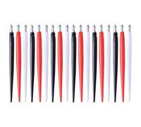 TEHAUX Lot de 18 Stylos à Gratter Métal pour Dessin Créatif, Accessoires de Bricolage Peinture, Outils Portables Scratch en Rouge, Noir et Blanc, Kit Complet pour Artistes Débutants