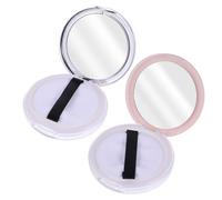 TEHAUX Lot de 2 Boîtes à Poudre Cosmétique Vides 5 G Ultra Fines Poudreuse Étui Portable Argenté et Rose pour Poudre pour Maquillage et Voyage