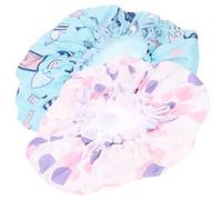 TEHAUX Lot de 2 Bonnets de Bain Élastiques Grand Format, Doublure Satinée Imperméable, pour Femmes aux Cheveux Longs Bouclés, Adaptés Spa et Soins Personnels, Maintien Sécurisé et Confort Quotidien