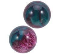 TEHAUX Lot de 2 Boules de Baoding en Résine 50 Mm Effet Marbre Violet, Accessoires Maison, Sphères Décoratives Polyvalentes pour Exercice Main, Thérapie Manuelle et Décoration Intérieure