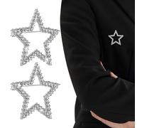 TEHAUX Lot de 2 Broches Décoratives en Alliage de Pentacle Épingles de Poitrine Délicates pour Femmes Accessoires Élégants pour Vêtements Paquet à Dos et Foulards